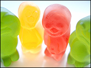 English-style candy, jelly babies.